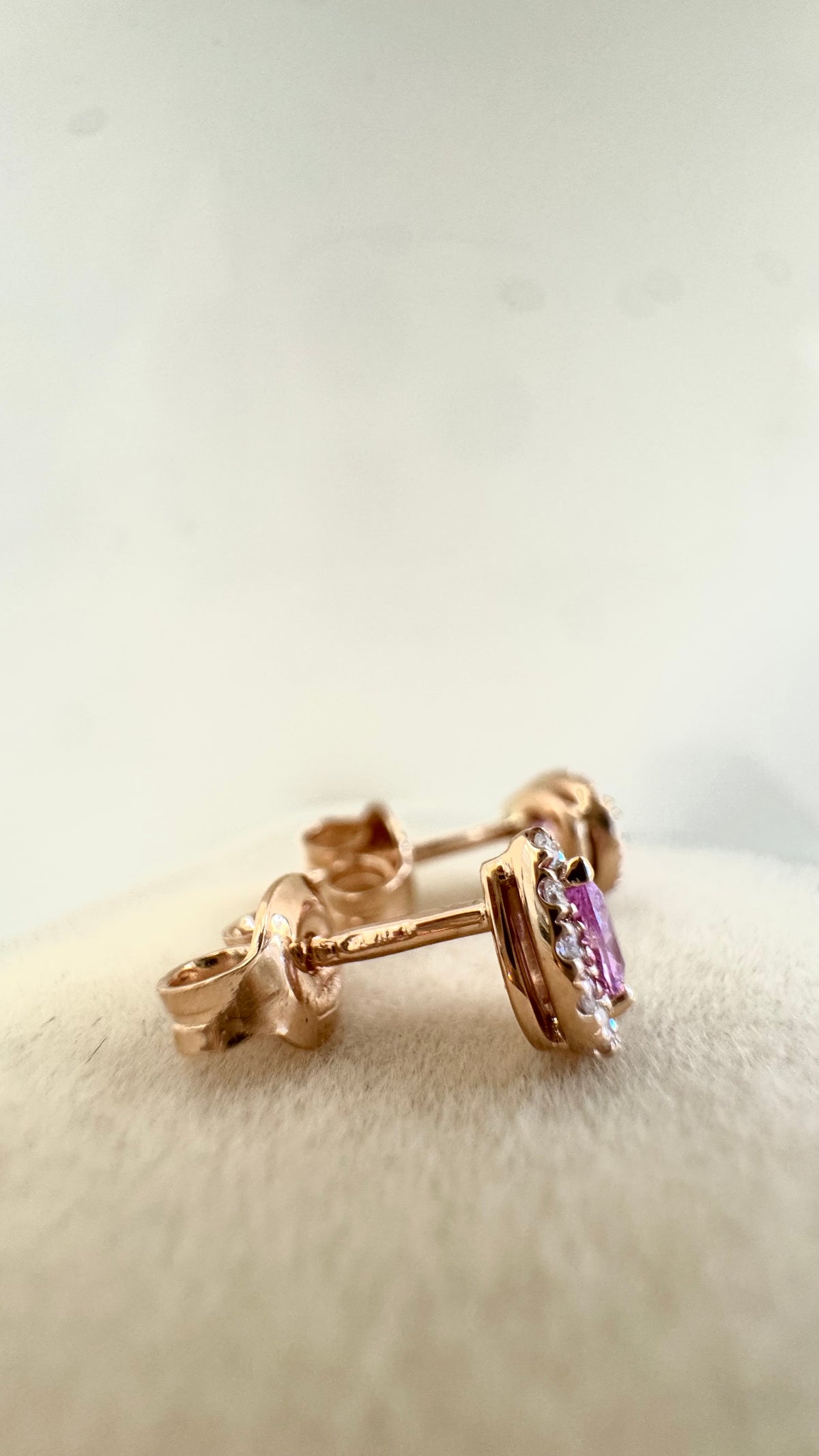 Orecchini pink sapphire drop