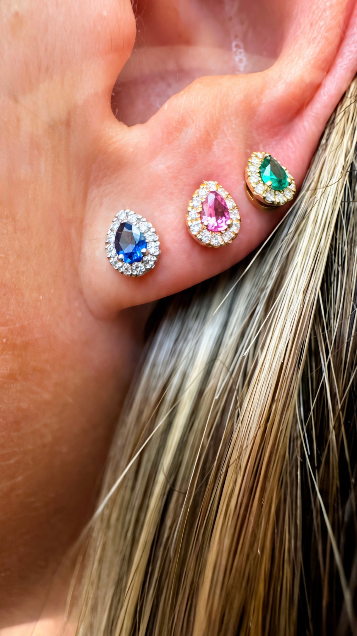 Orecchini blue sapphire drop