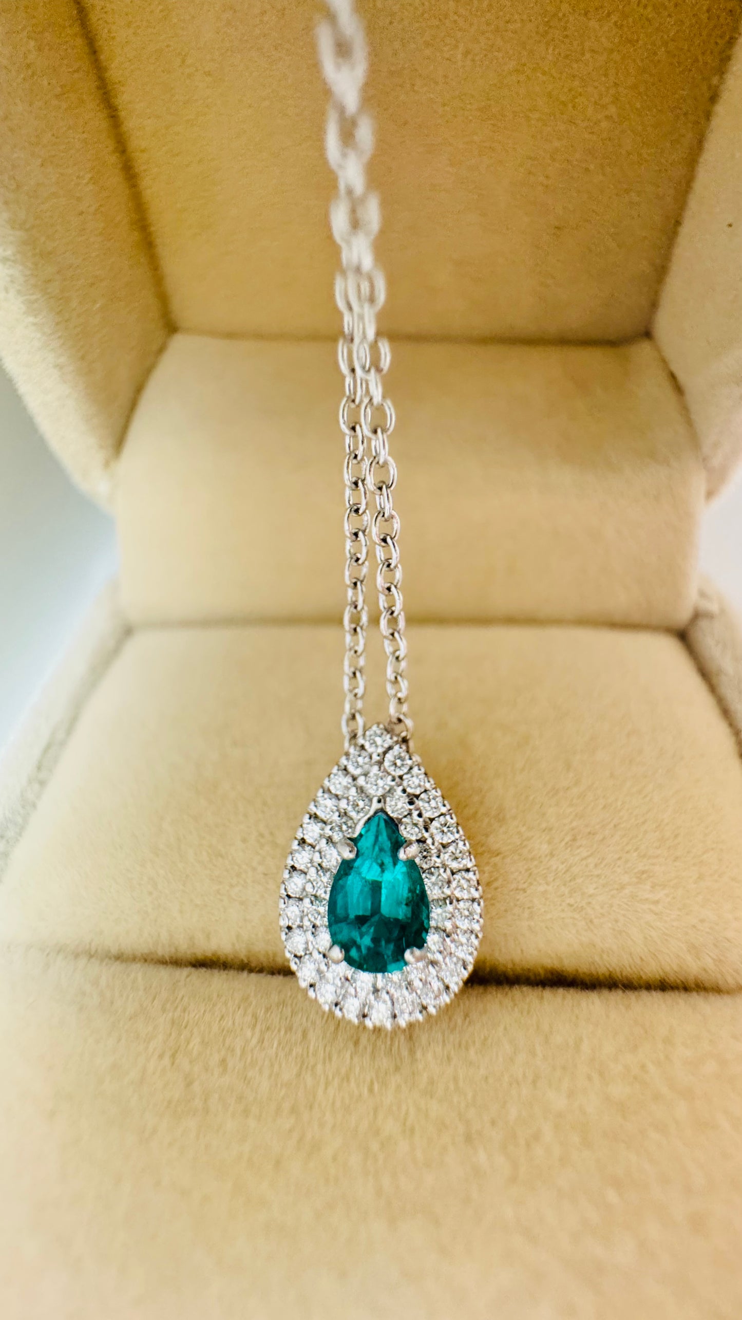 Collana Sparkle Emerald Drop