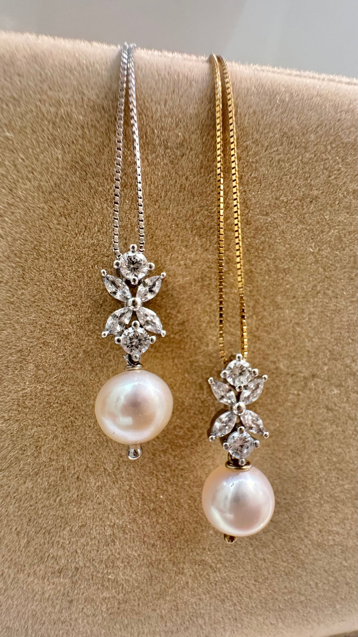 Collana perla floreale