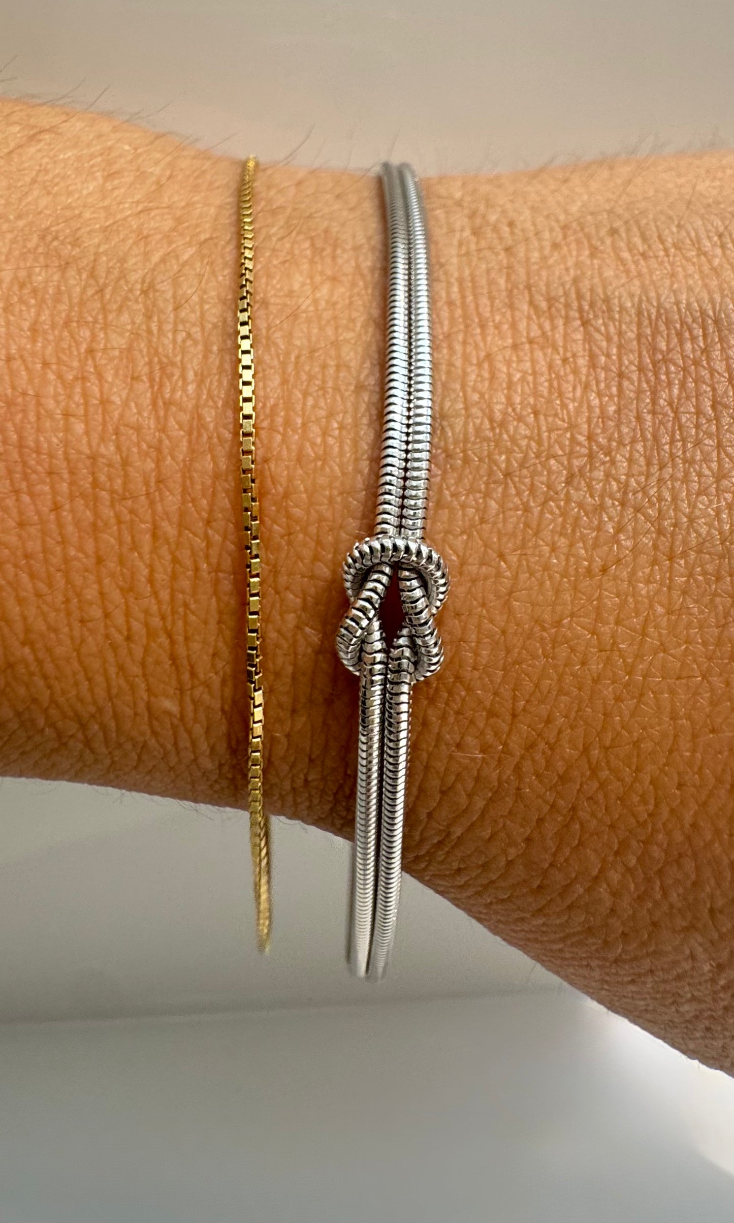 Bracciale nodo lucido 925