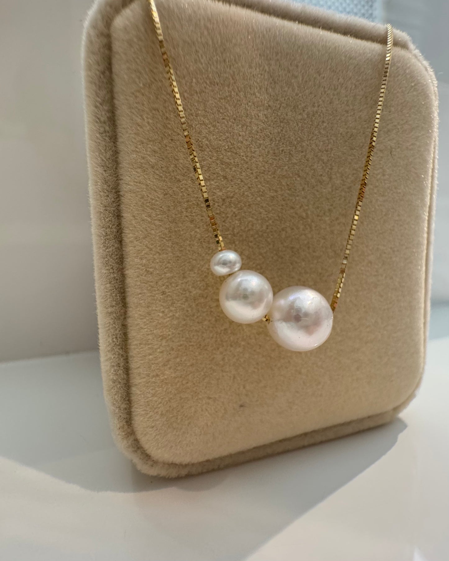 Collana 3 Perle mini gold - Risi Gioielli