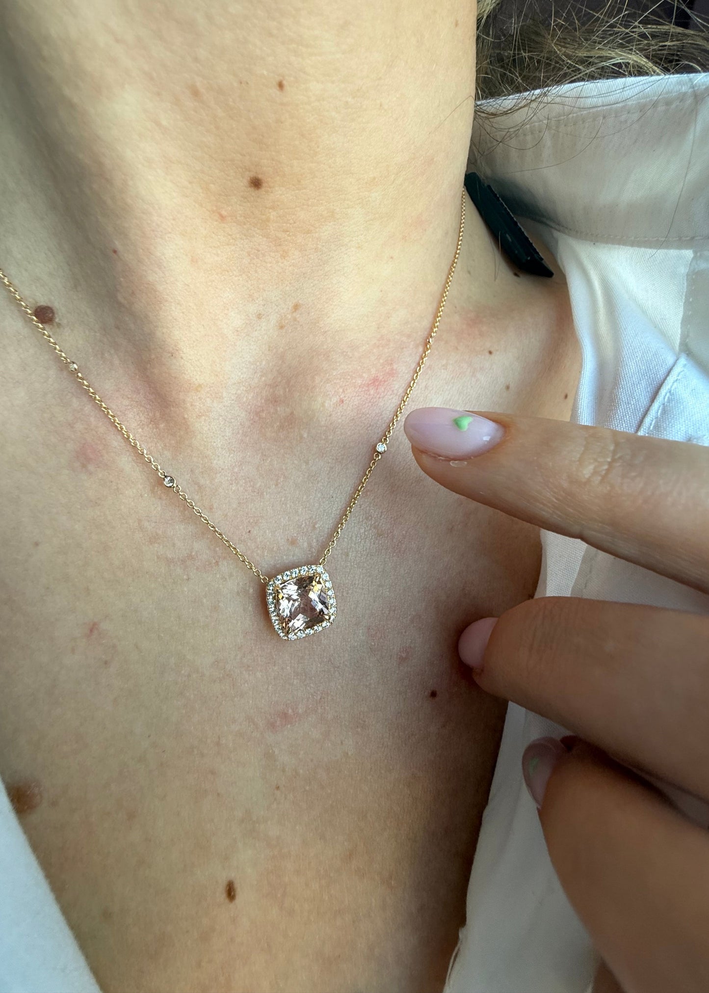 Collana Morganite Square gold