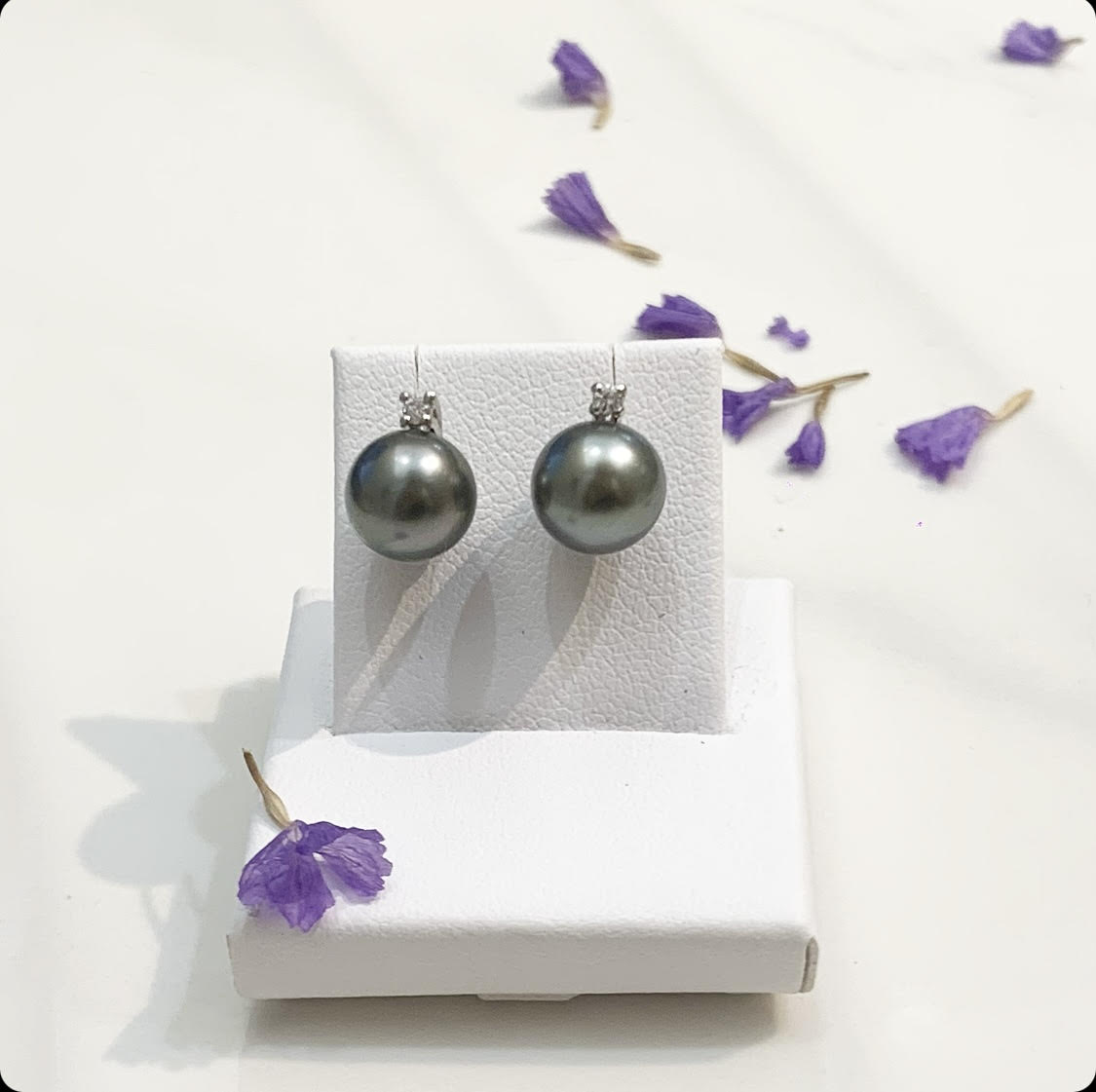 Orecchini Perla Rotonda Tahiti 8 mm - Coscia