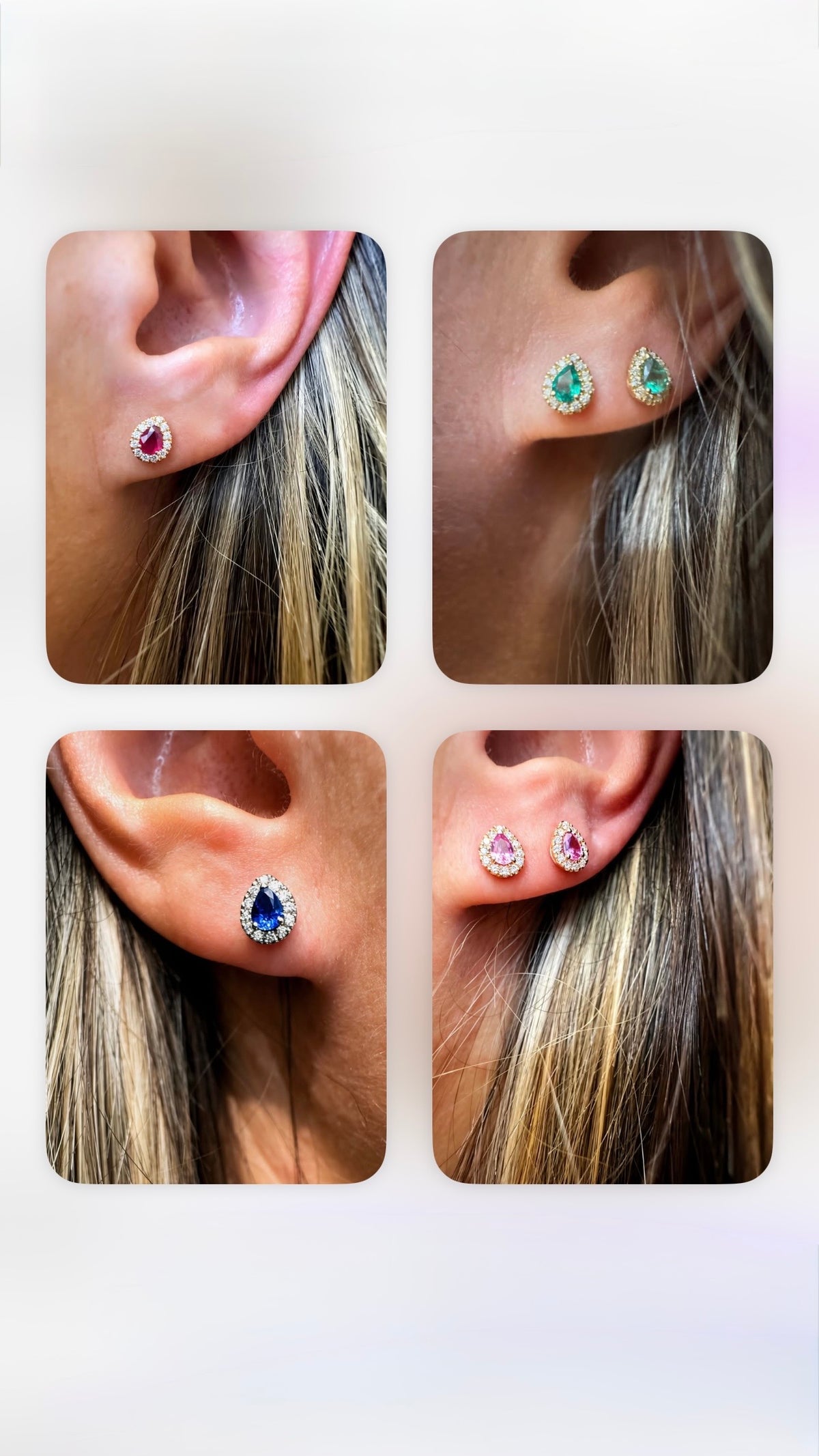 Orecchini green emerald drop