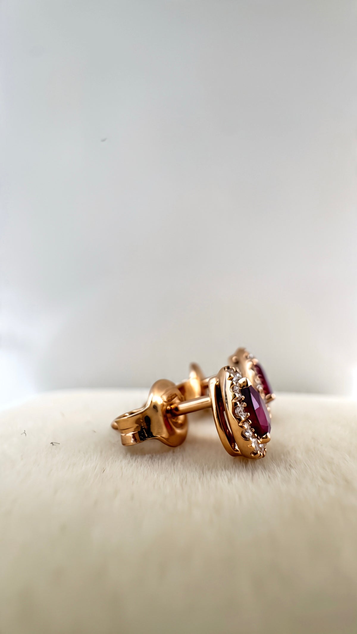 Orecchini red ruby drop