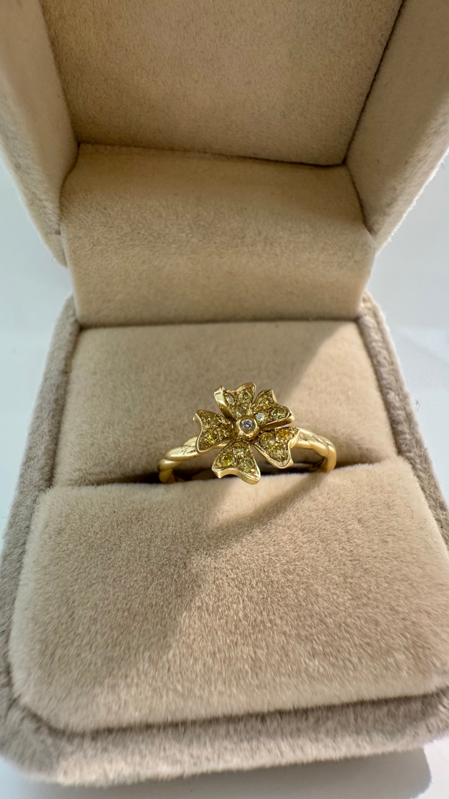 Anello Pervinca Gialla - Risi Gioielli