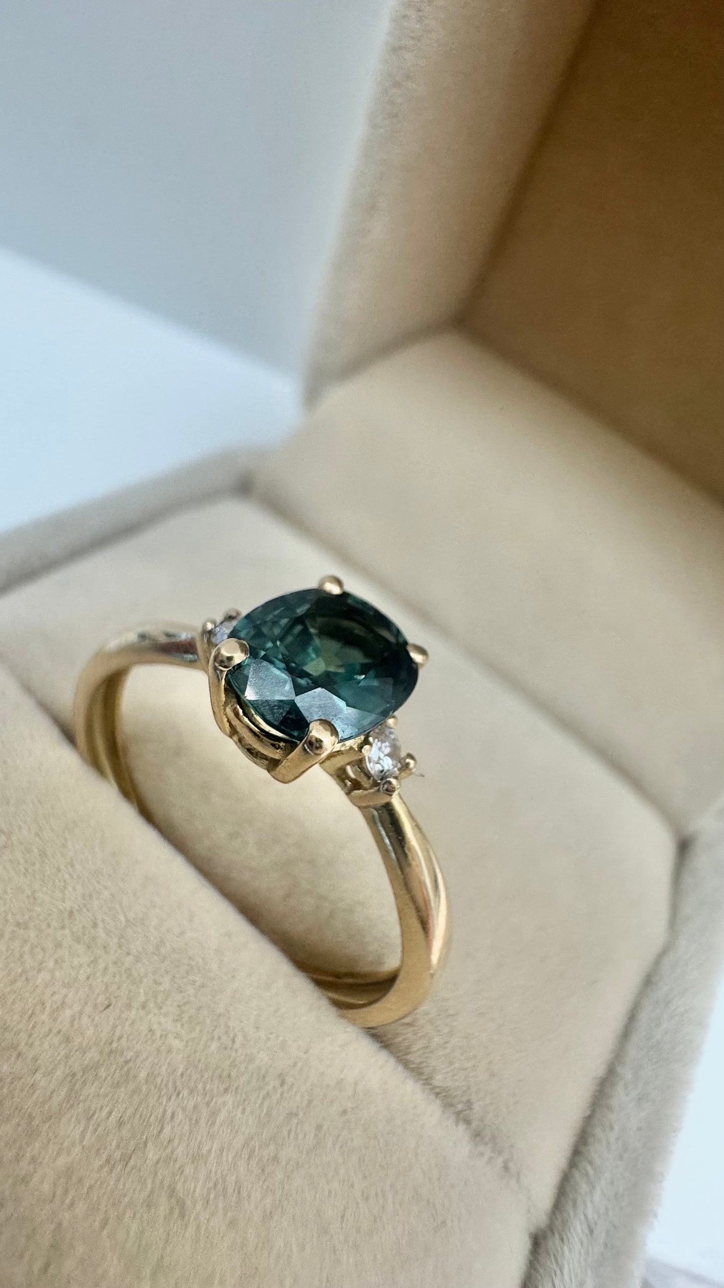 Anello zaffiro Teal