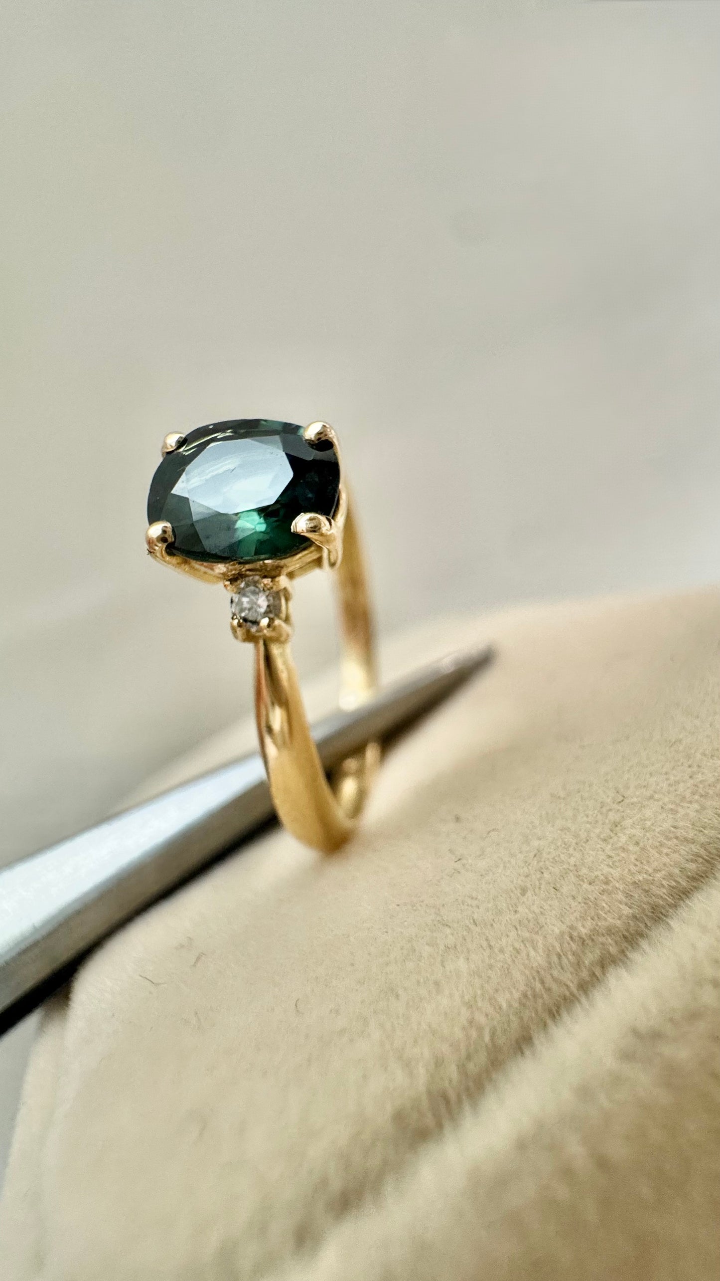 Anello zaffiro Teal