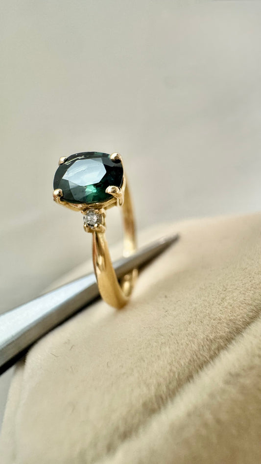 Anello zaffiro Teal