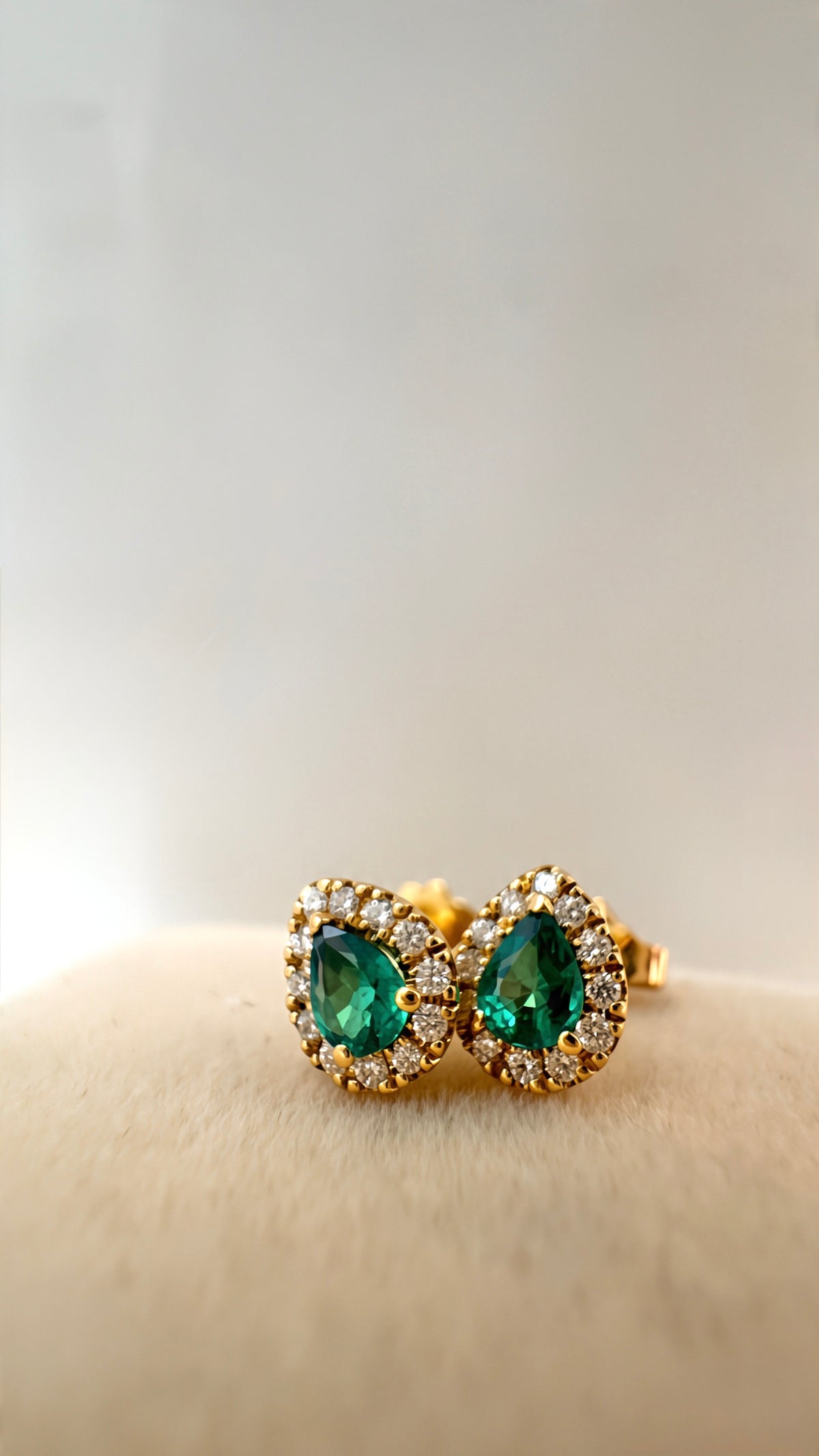 Orecchini green emerald drop