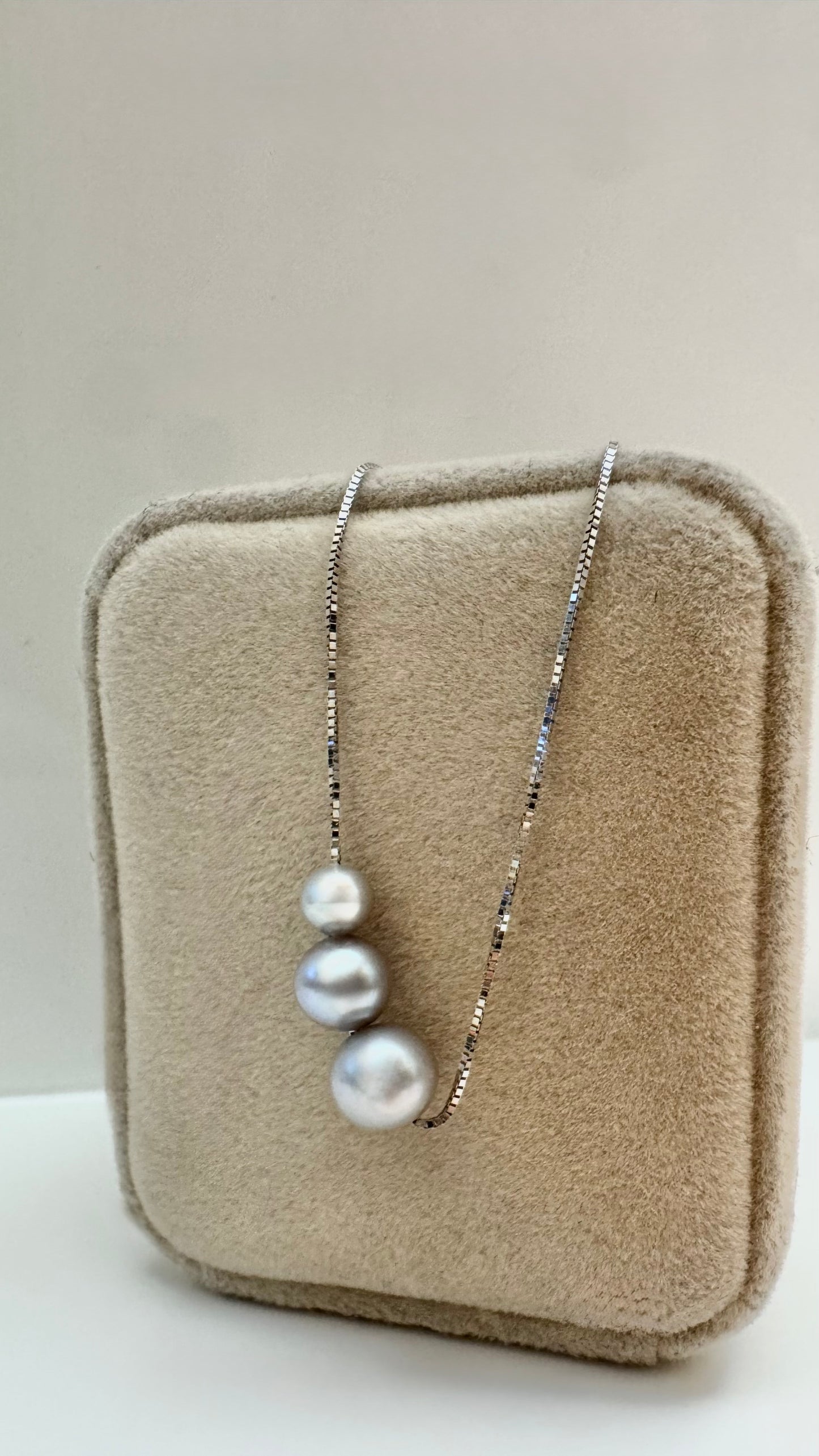Collana 3 Perle Silver