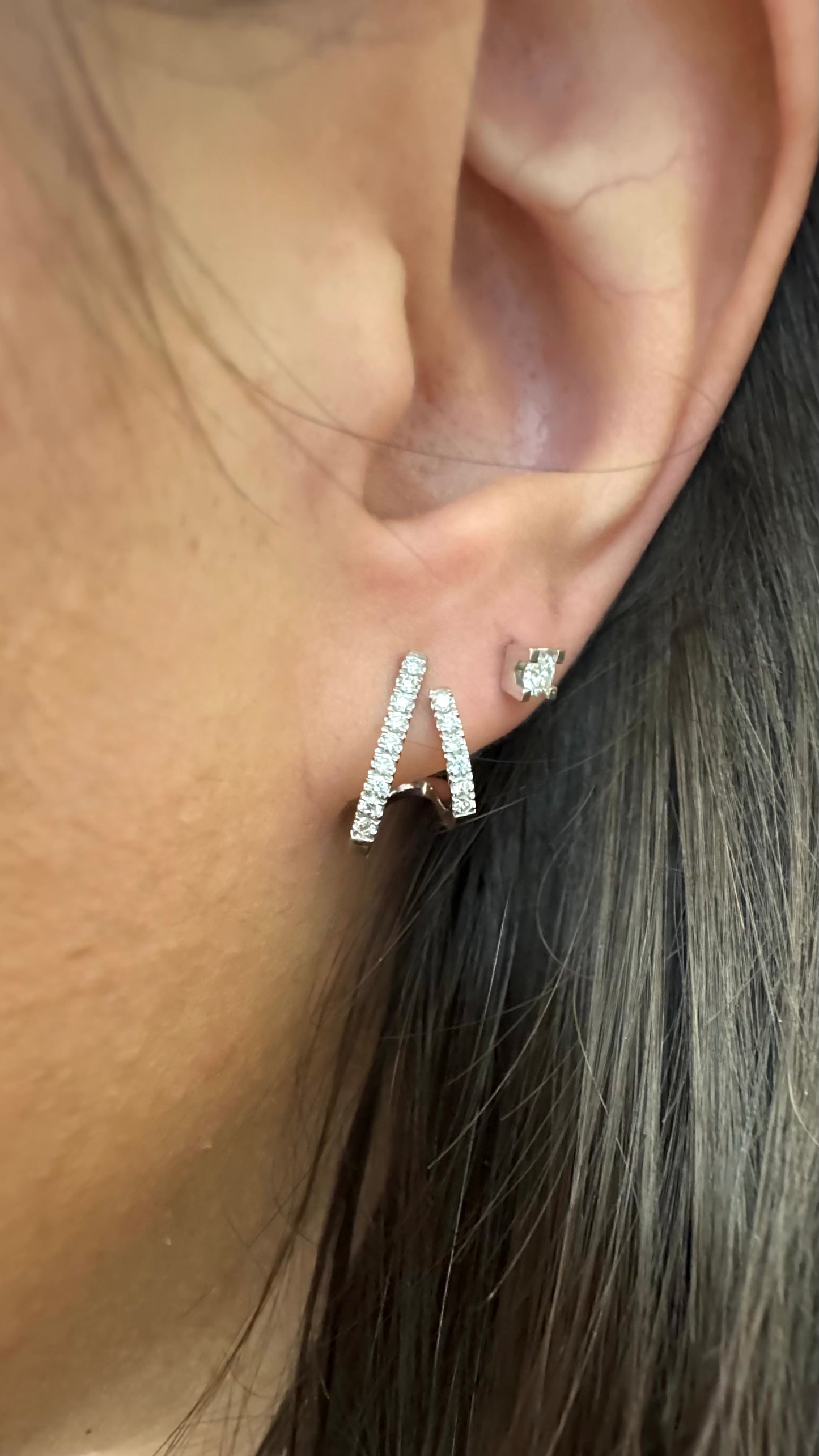 Orecchini Double Hug