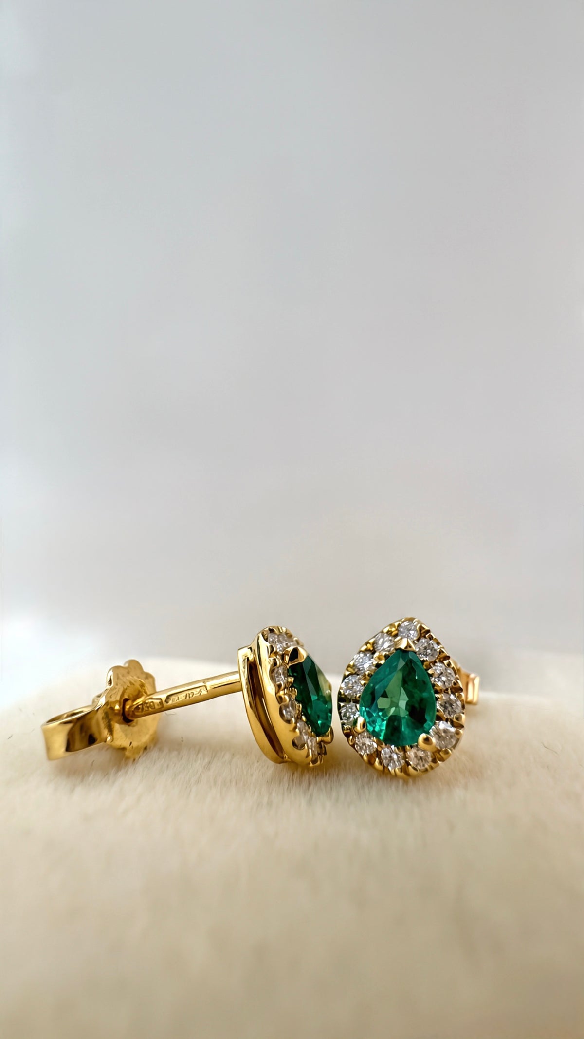 Orecchini green emerald drop