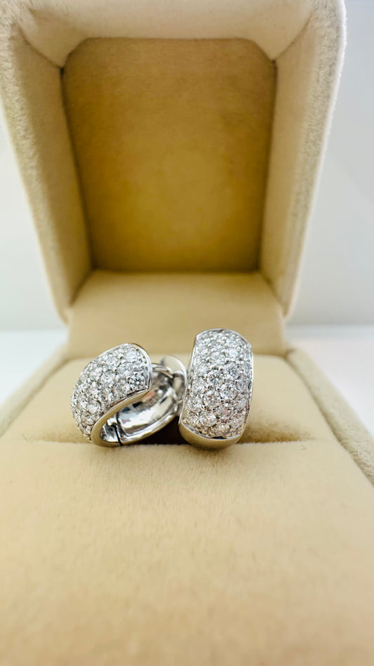 Orecchino Anella pavé medium