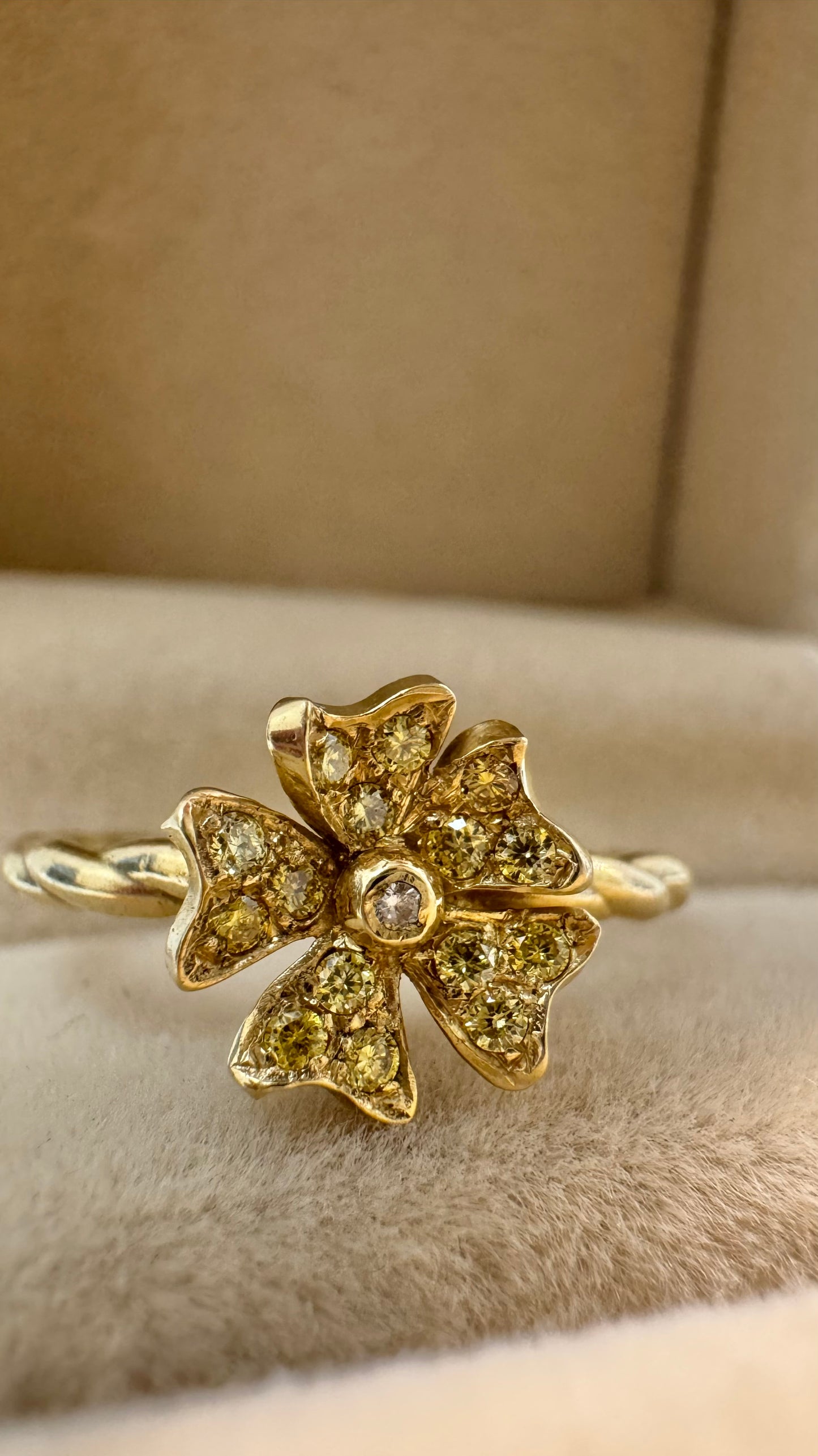 Anello Pervinca Gialla - Risi Gioielli