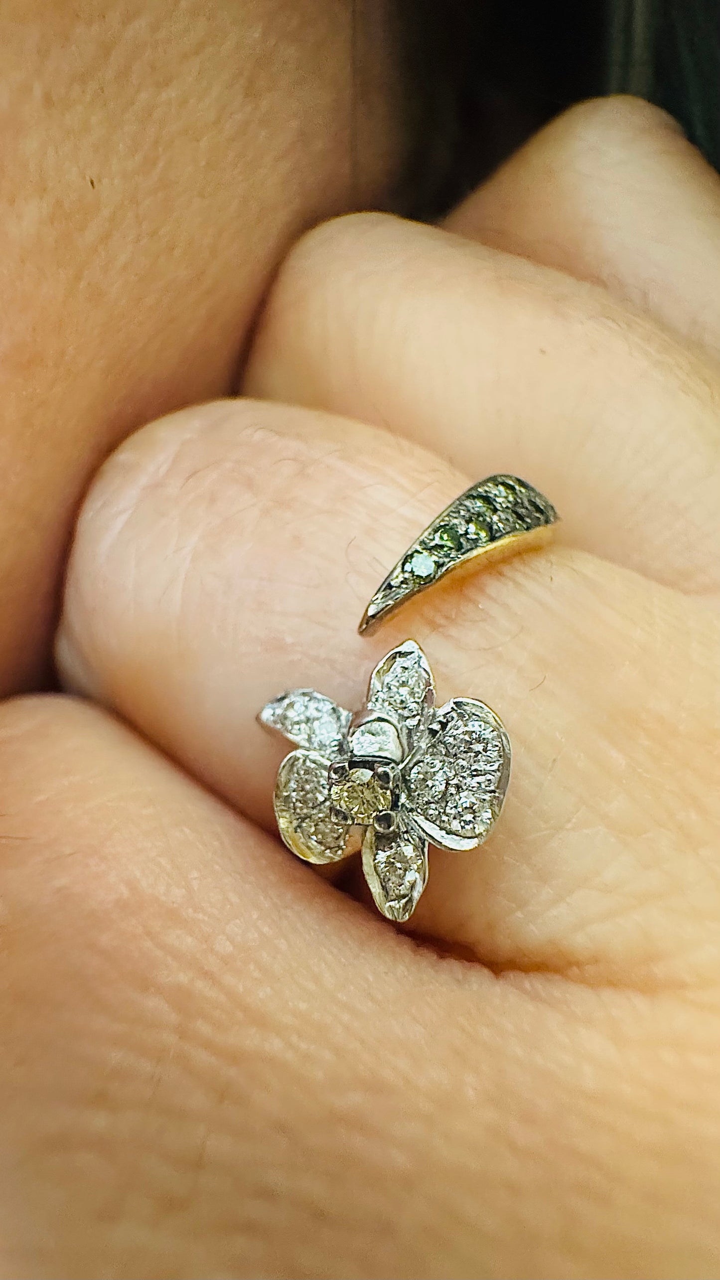 Anello Orchidea bianca