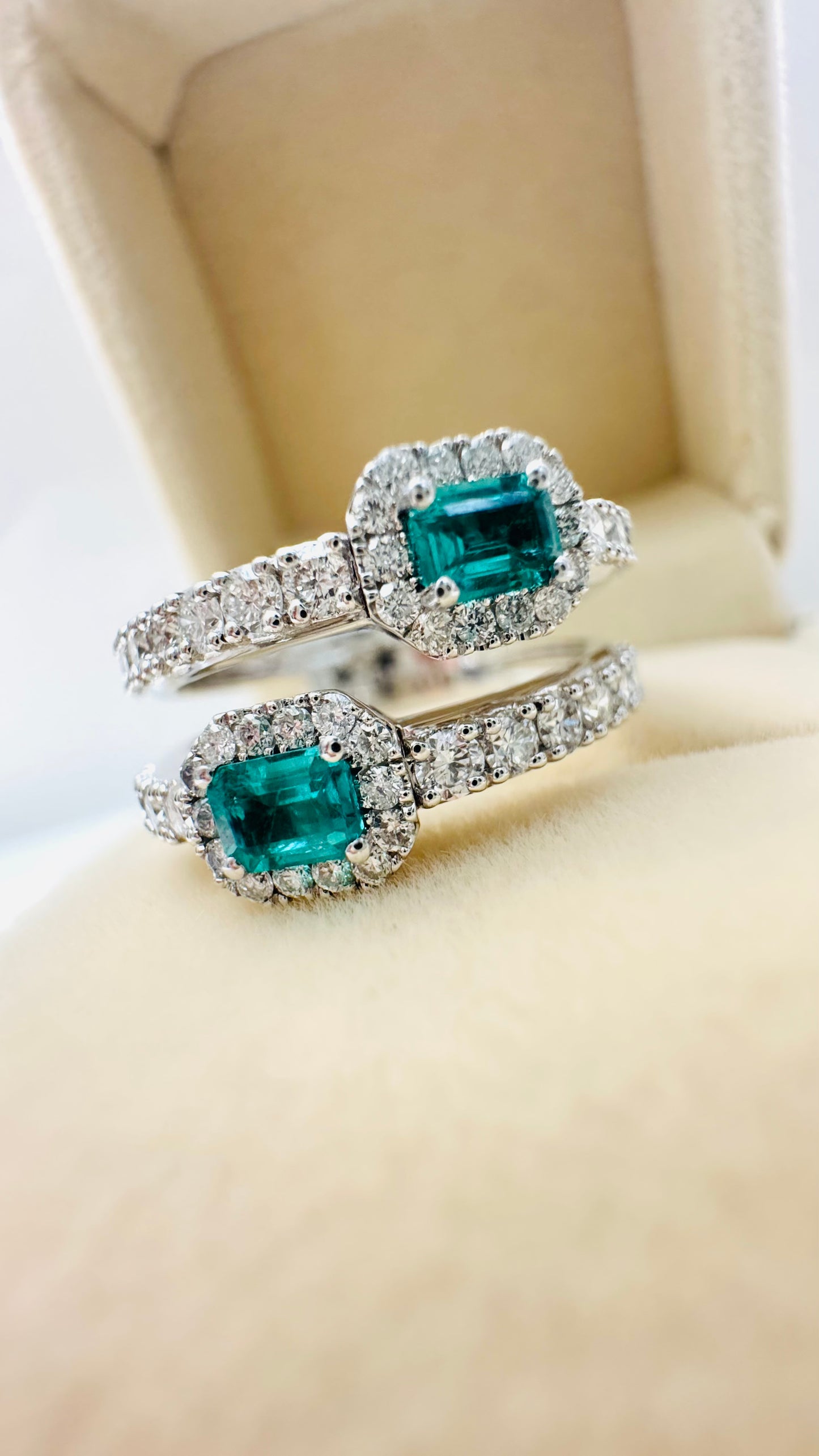 Double Emerald ring