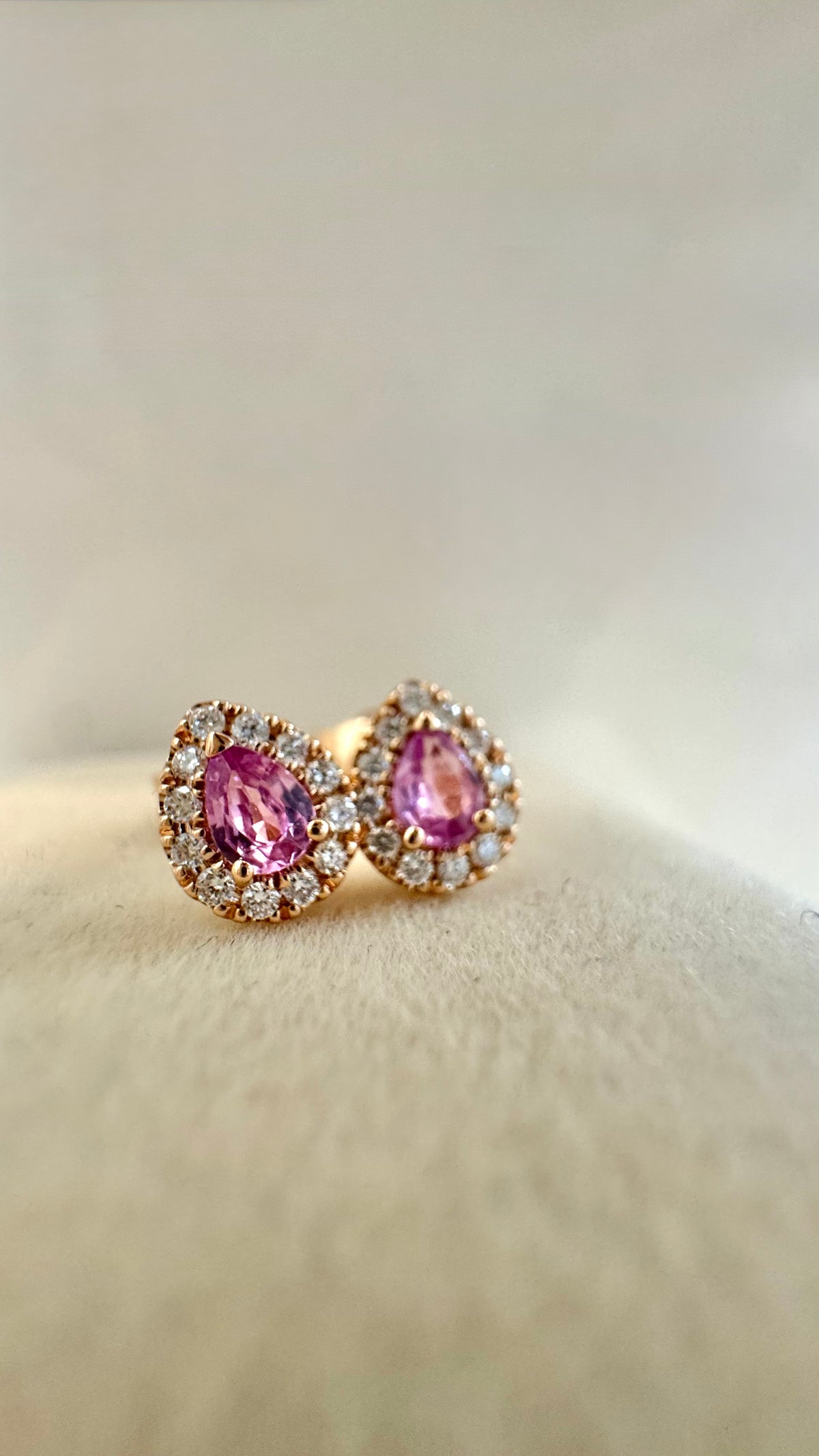 Orecchini pink sapphire drop