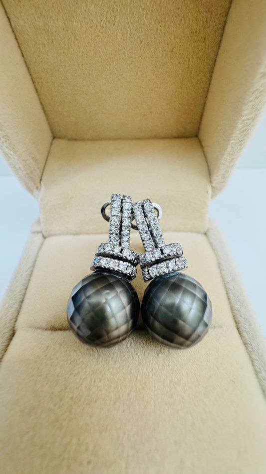 Orecchino stroboscopic Tahitian pearl
