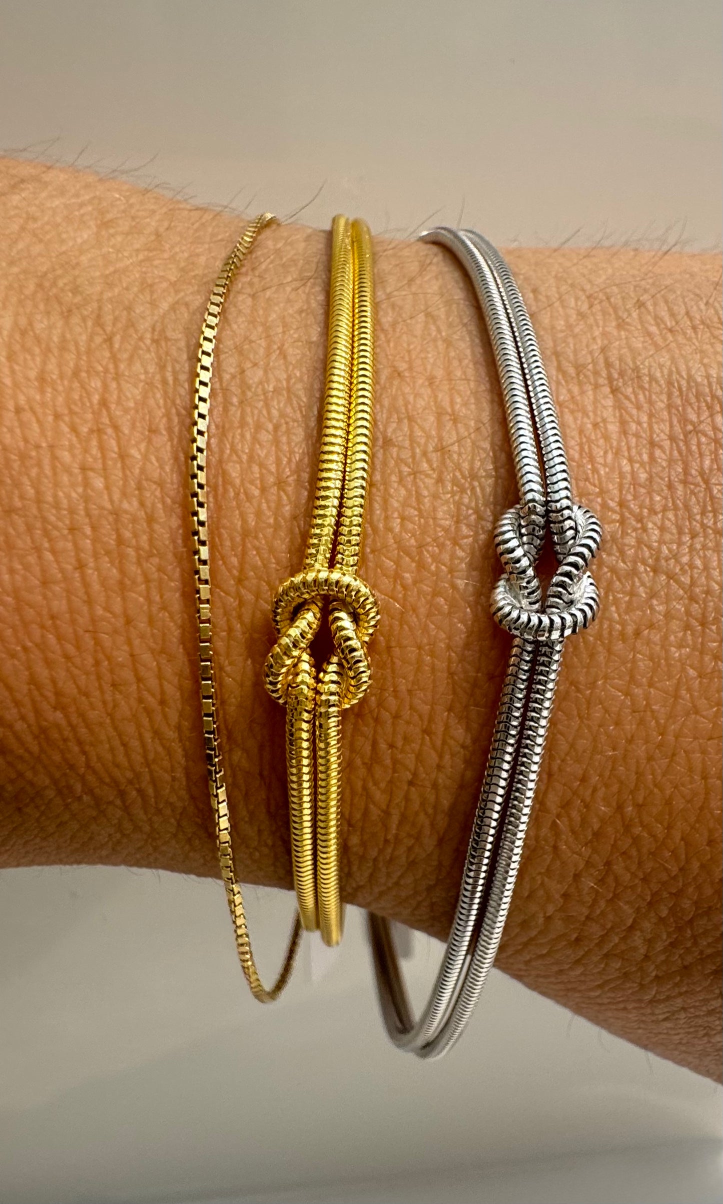 Bracciale nodo lucido 925